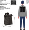 New Rebels Mart Waterafstotende Rolltop Rugzak - Medium - Zwart