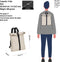 New Rebels New Rebels Mart Los Angeles Beige 7L Rolltop Rugzak Waterafstotend