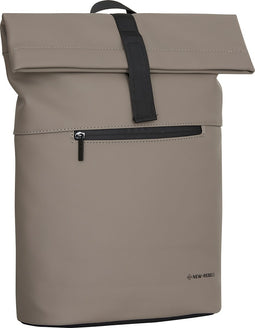 New Rebels Omar Montgomery Taupe 15L Rolltop Rugzak Waterafstotend Laptop 15.6