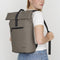 New Rebels Omar Montgomery Taupe 15L Rolltop Rugzak Waterafstotend Laptop 15.6