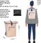 New Rebels ® Tim - Rolltop - Rugtas - Rugzak - Waterafstotend - Zacht Roze/Lila