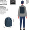 New Rebels Unisex Harper Miami Rugzak - 9L waterdichte rugzak met dubbele sluiting - 13 inch laptopvak - Waterafstotende ritssluiting - Gewatteerde riemen, ideaal voor werk & school - Navy blauw