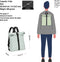 New Rebels Waterafstotende Rolltop Rugzak Mart Mint