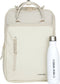 New Rebels William Milwaukee Beige 18L Rugzak Waterafstotend Laptop 15.6 Schooltas - Update: sterke ritsen