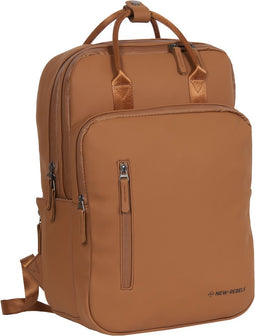 New Rebels William Milwaukee Cognac 20L Rugzak Waterafstotend Laptop 15.6