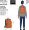 New Rebels William Milwaukee Cognac 20L Rugzak Waterafstotend Laptop 15.6
