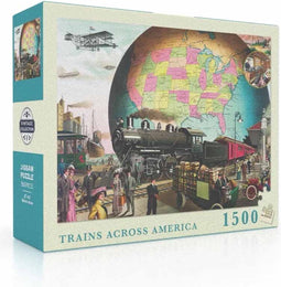 New York Puzzle Company Trains Across America - 1500 pieces