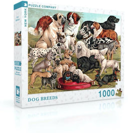 New York Puzzle Company - Vintage Images Dog Breeds - 1000 stukjes puzzel