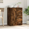 vidaXL - Dressoir - 59x39x80 - cm - bewerkt - hout - gerookt - eikenkleurig
