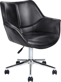 NEWDALE - Bureaustoel - Zwart - Kunstleer