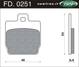 NewFren Remblokken Yamaha Aerox FD 0251