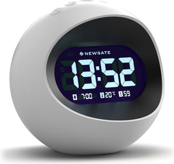 Newgate Centre Of The Earth LCD Alarm Klok - Wit