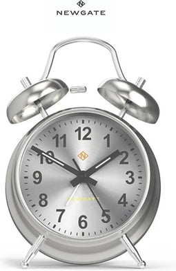 Newgate Klassiek Alarm Met Dubbele Bel Chroomeffect - Zonder Tikken - Zilver