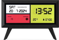 Newgate Spectronoma LCD Alarm Klok - Zwart