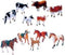 Newray Set Paarden of Koeien 6 stuks Assorti