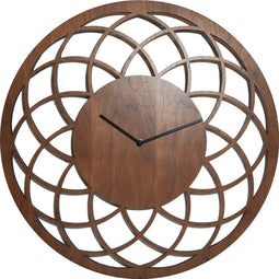 NeXtime Big Dreamcatcher - Klok - Rond - Hout - Ø 60 cm - Bruin