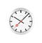 Wandklok NeXtime dia. 19 cm, geborsteld aluminium, 'Station' NE-3998ST