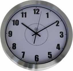 NeXtime Precision - Klok - Rond - RVS/Glas - Ø35 cm - Wit