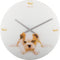 NeXtime Puppy - Klok - Rond - Glas - Ø43 cm - Wit/Bruin