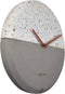 NeXtime- Stille Wandklok - 32cm -Concrete/Terrazzo -Grijs -'Conrazzo'