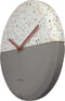 NeXtime- Stille Wandklok - 32cm -Concrete/Terrazzo -Grijs -'Conrazzo'