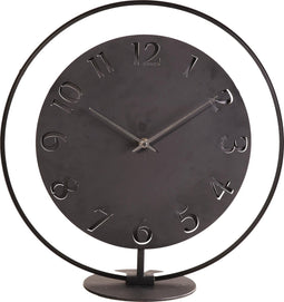 NeXtime - Tafelklok - 40 x 40.5 cm - Metaal - Zwart - 'Ting Table'