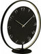 NeXtime - Tafelklok - 40 x 40.5 cm - Metaal - Zwart - 'Ting Table'
