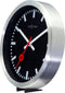 NeXtime - Wandklok - 19 cm - Aluminium - Zwart - 'Station'