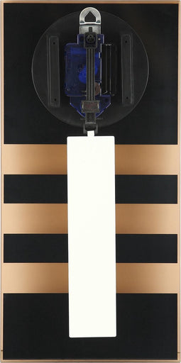 NeXtime - Wandklok - 19 x 38 cm - Glas - Koper - 'Bold Stripes'