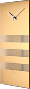 NeXtime - Wandklok - 19 x 38 cm - Glas - Koper - 'Bold Stripes'