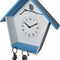 NeXtime - Wandklok - 33 cm - Hout - Blauw - 'Cuckey'