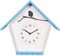 NeXtime - Wandklok - 33 cm - Hout - Blauw - 'Cuckey'