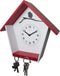 NeXtime - Wandklok- 33 cm - Hout - Rood - 'Cuckey'
