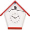 NeXtime - Wandklok- 33 cm - Hout - Rood - 'Cuckey'