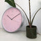 NeXtime- Wandklok- 34cm-Glas/Metaal- Romantisch Roze-Essential Silver