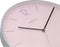 NeXtime- Wandklok- 34cm-Glas/Metaal- Romantisch Roze-Essential Silver