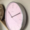 NeXtime- Wandklok- 34cm-Glas/Metaal- Romantisch Roze-Essential Silver