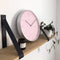 NeXtime- Wandklok- 34cm-Glas/Metaal- Romantisch Roze-Essential Silver
