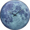 NeXtime - Wandklok - 35 cm - Bol Glas - Blauw - 'Moon dome'