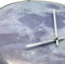 NeXtime - Wandklok - 35 cm - Bol Glas - Blauw - 'Moon dome'