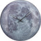 NeXtime - Wandklok - 35 cm - Bol Glas - Blauw - 'Moon dome'