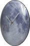 NeXtime - Wandklok - 35 cm - Bol Glas - Blauw - 'Moon dome'