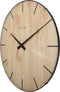 NeXtime - Wandklok - 35 cm - Bol Glas - Lichtbruin -'Edge Wood Dome'