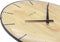 NeXtime - Wandklok - 35 cm - Bol Glas - Lichtbruin -'Edge Wood Dome'