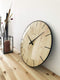 NeXtime - Wandklok - 35 cm - Bol Glas - Lichtbruin -'Edge Wood Dome'