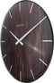NeXtime - Wandklok - 35 cm - Bol Glas - Lichtbruin -'Edge Wood Dome'