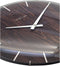 NeXtime - Wandklok - 35 cm - Bol Glas - Lichtbruin -'Edge Wood Dome'