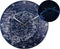 NeXtime - Wandklok - 35 cm - Bol Glas - 'Milky Way dome'