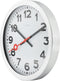 NeXtime - Wandklok - 35 cm - Geborsteld Alu - Wit - 'Station'