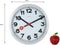 NeXtime - Wandklok - 35 cm - Geborsteld Alu - Wit - 'Station'
